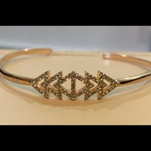 Stella & Dot Rose Gold Pave Cuff Bracelet
